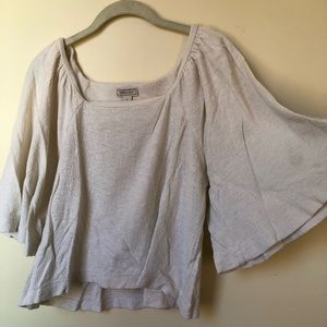 Square neck cream boho top